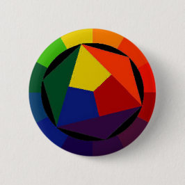 Arco iris brillante - botón gay del símbolo