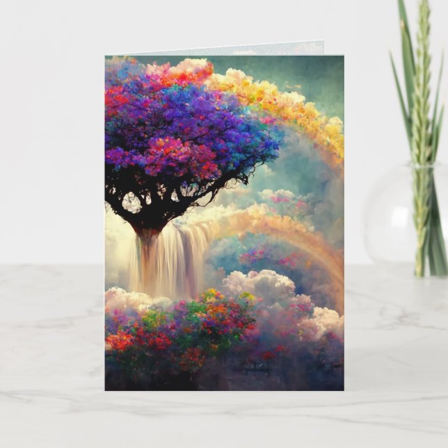 Arco Iris Celestial, Tarjeta de Saludo Puente (Anverso)