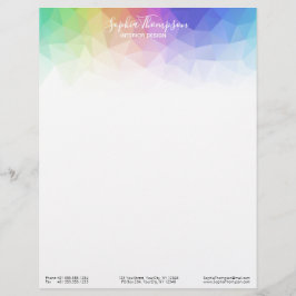 Arco iris colorido moderno poligonal - papel con