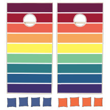 Arco iris Cornhole rayado
