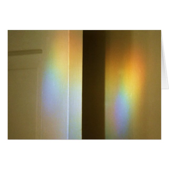 Arco iris de la prisma en puerta y la pared (Anverso (Horizontal))