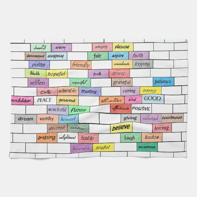 Arco iris de la toalla de cocina inspiradora de la (Horizontal)