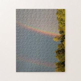Arco iris doble, rompecabezas de la foto 11x14 con