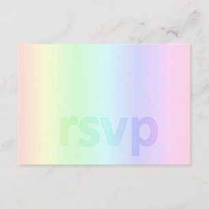 Arco iris en colores pastel Baby Shower RSVP