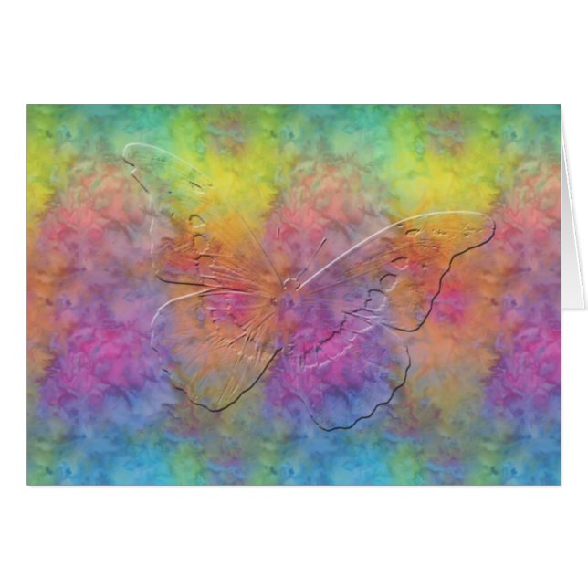 [Arco iris Frost] tarjeta de la mariposa del (Anverso (Horizontal))
