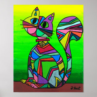 Arco iris GeometriCat Patrón geométrico Arte de ga