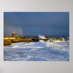 Arco iris II del faro de Santa Cruz - impresión