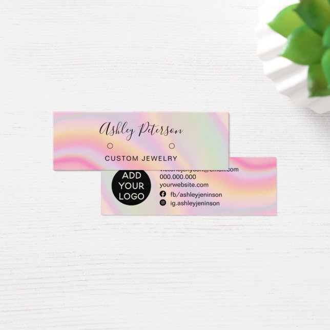 arco iris rosa unicornio mármol teje pendientes pa (Escritorio)