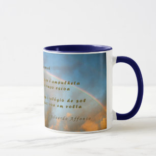 Arco iris y poema, taza
