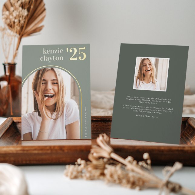 Arco moderno | Invitación de graduación de Relieve (Subido por el creador)