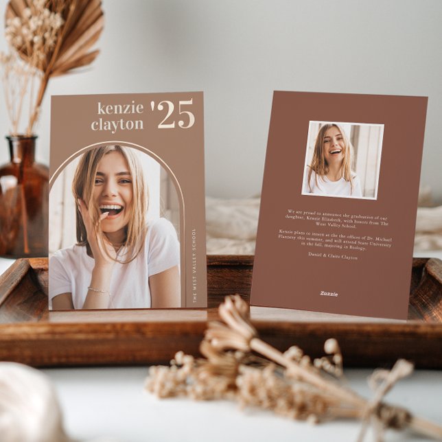 Arco moderno | Invitación de graduación de Relieve (Subido por el creador)