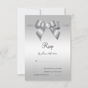 Arco y cinta elegantes 60.a RSVP que se casa de la
