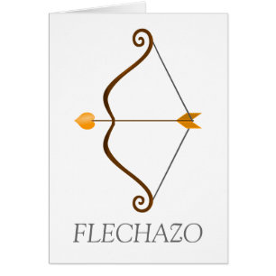 Arco y flecha de Cupido. Flechazo.