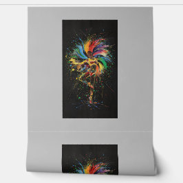Arcoiris Art Dance Ballerina Fondo de la pared Dec