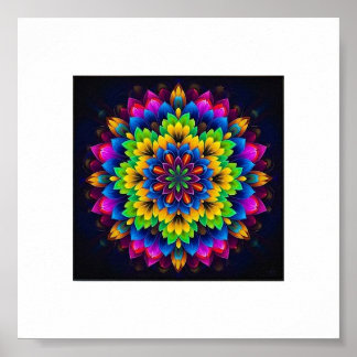 "Arcoiris Chakra Mandala - arte de geometría sagra