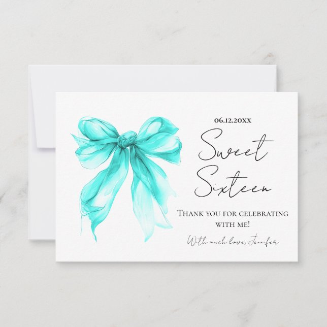 Arcoíris Cinta Coqueta Script Agradecimiento Sweet (Anverso)
