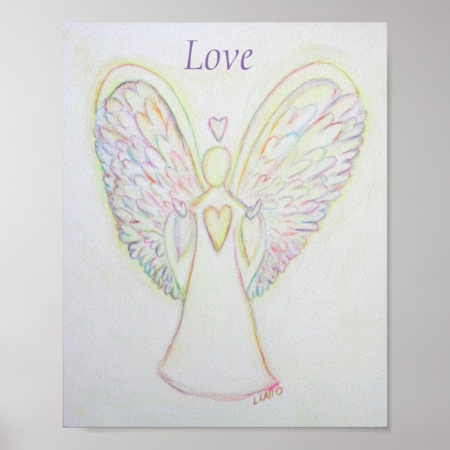 Arcoiris Corazones Angel Amor Arte Personalizado P (Frente)