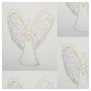 Arcoiris Corazones Guardian Ángel Material de tela
