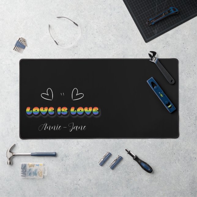 Arcoíris de Amor es Amor Alfombrilla de escritorio (Puesto de trabajo)