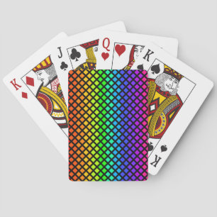 Arcoiris de diamantes jugando cartas