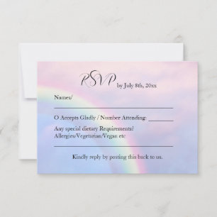 Arcoiris de esperanza - tarjeta RSVP de boda paste