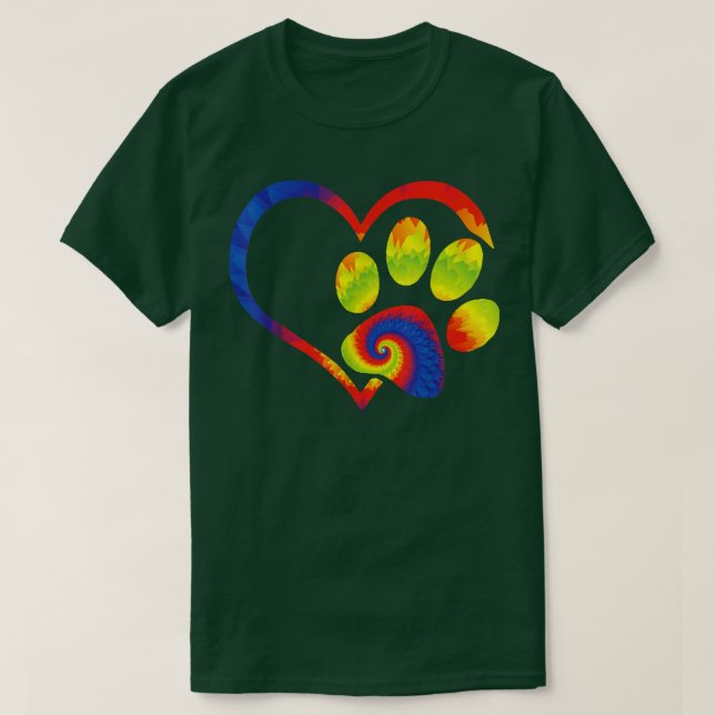 Arcoiris de la pintura de perro de la camiseta de  (Diseño del anverso)