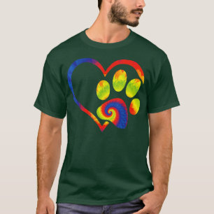 Arcoiris de la pintura de perro de la camiseta de 