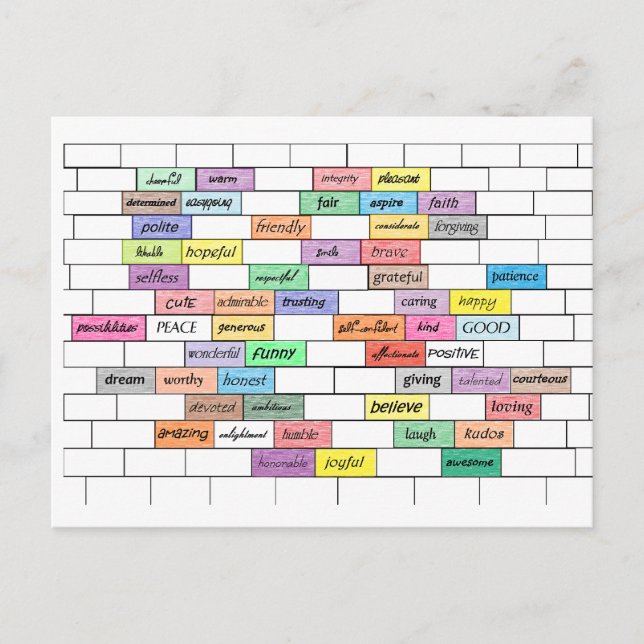 Arcoiris de la postal Inspiradora del graffiti (Anverso)