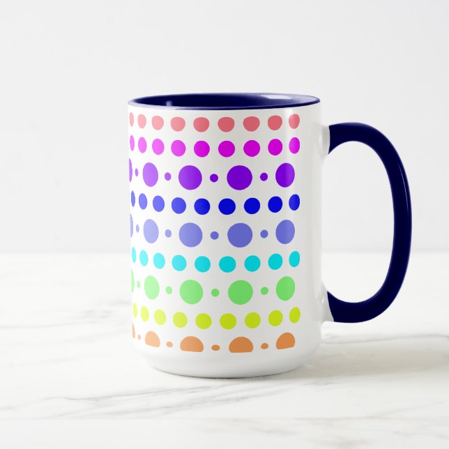 Arcoiris de la taza de puntos - elige tu estilo y  (Derecha)