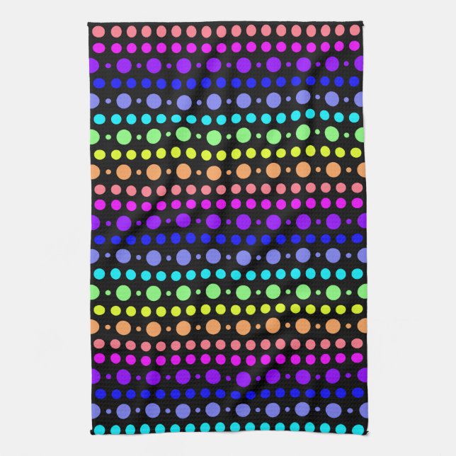 Arcoiris de las toallas de cocina de Dots (Vertical)