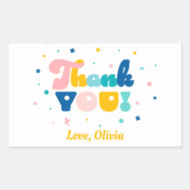 Arcoiris de Pegatina temático de fiesta de cumplea