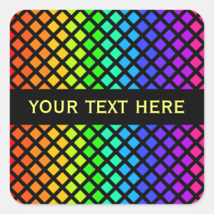Arcoiris de pegatinas personalizados de diamantes