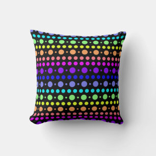 Arcoiris de puntos personalizado lanzar almohada
