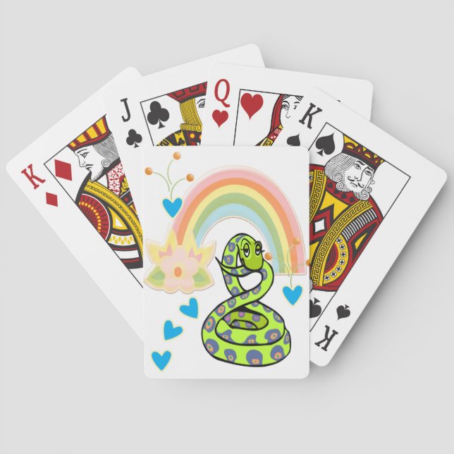 Arcoiris de serpiente de cubierta de cartas de jue (Reverso)
