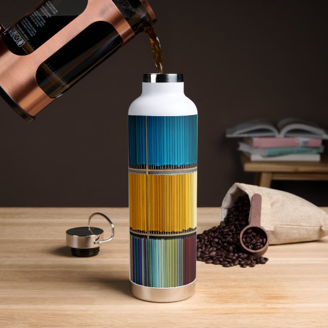 Arcoiris de vida - Botella de agua (Café)