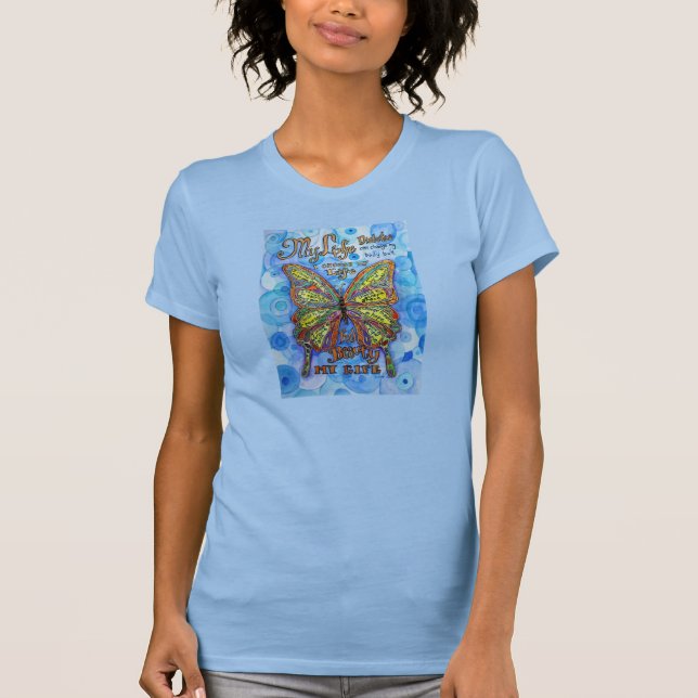 Arcoiris Diabetes mi vida Mi camiseta mariposa ele (Anverso)