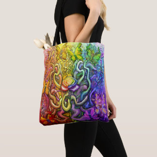Arcoiris entrelazado de fábricas en la bolsa de to