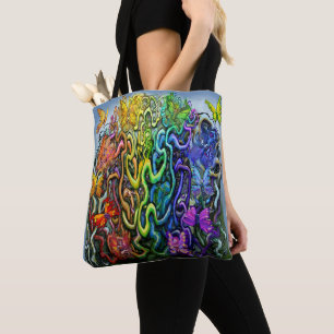 Arcoiris entrelazado de fábricas en la bolsa de to