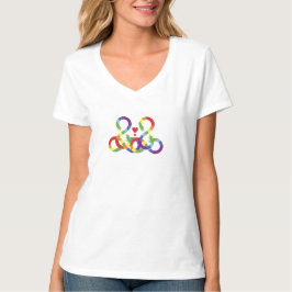 Arcoiris, manos coloreadas. Camiseta