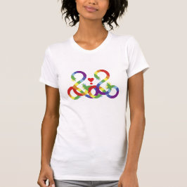 Arcoiris, manos coloreadas. Camiseta