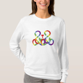 Arcoiris, manos coloreadas. Camiseta
