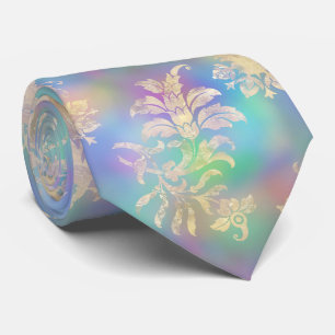 Arcoiris pastel con corbatas de cuello floreciente