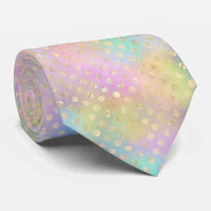 Arcoiris pastel con corbatas de cuello floreciente