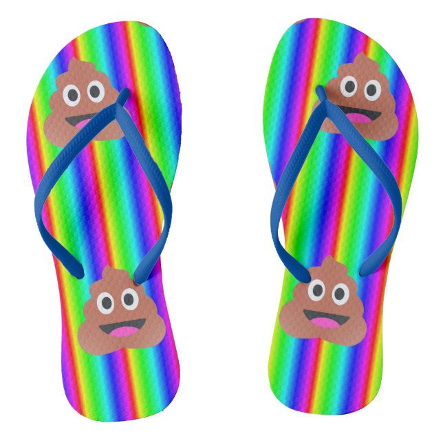arcoíris poop zapatos de emoji chanclas sandalias (Plantilla)