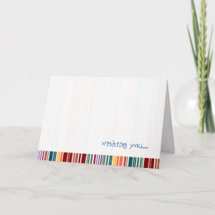 Arcoiris rayado   Tarjeta mediana   ¡Personalizabl