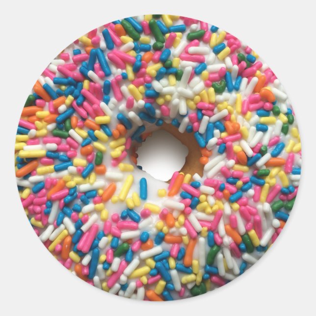 Arcoiris Ropa Donut pegatinas redondos (Anverso)