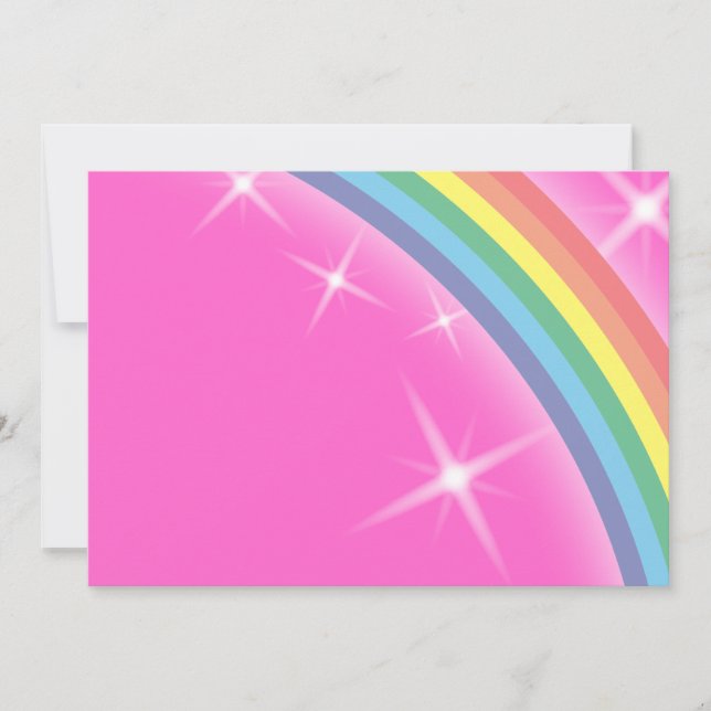 Arcoiris sobre fondo rosa del cielo (Anverso)