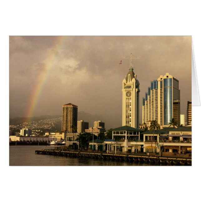 Arcoíris sobre Honolulu, Hawái, EE. UU. 2 (Anverso (Horizontal))