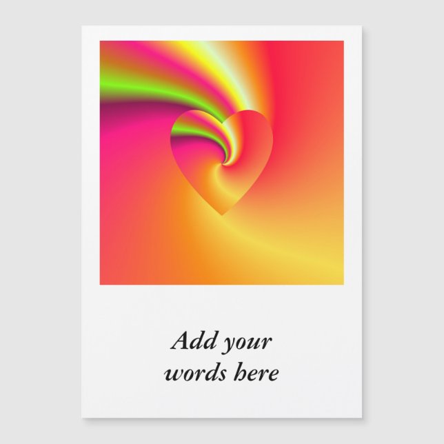 Arcoiris Swirl Love Heart (Anverso)