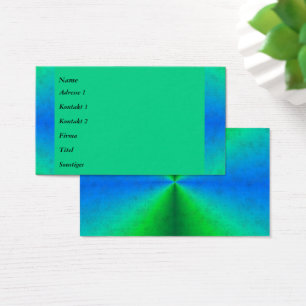 Arcoiris verde azul en tarjetas de negocios Leathe